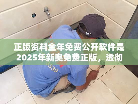 正版资料全年免费公开软件是2025年新奥免费正版，透彻剖析、解释与落实-抵制不实的假包装