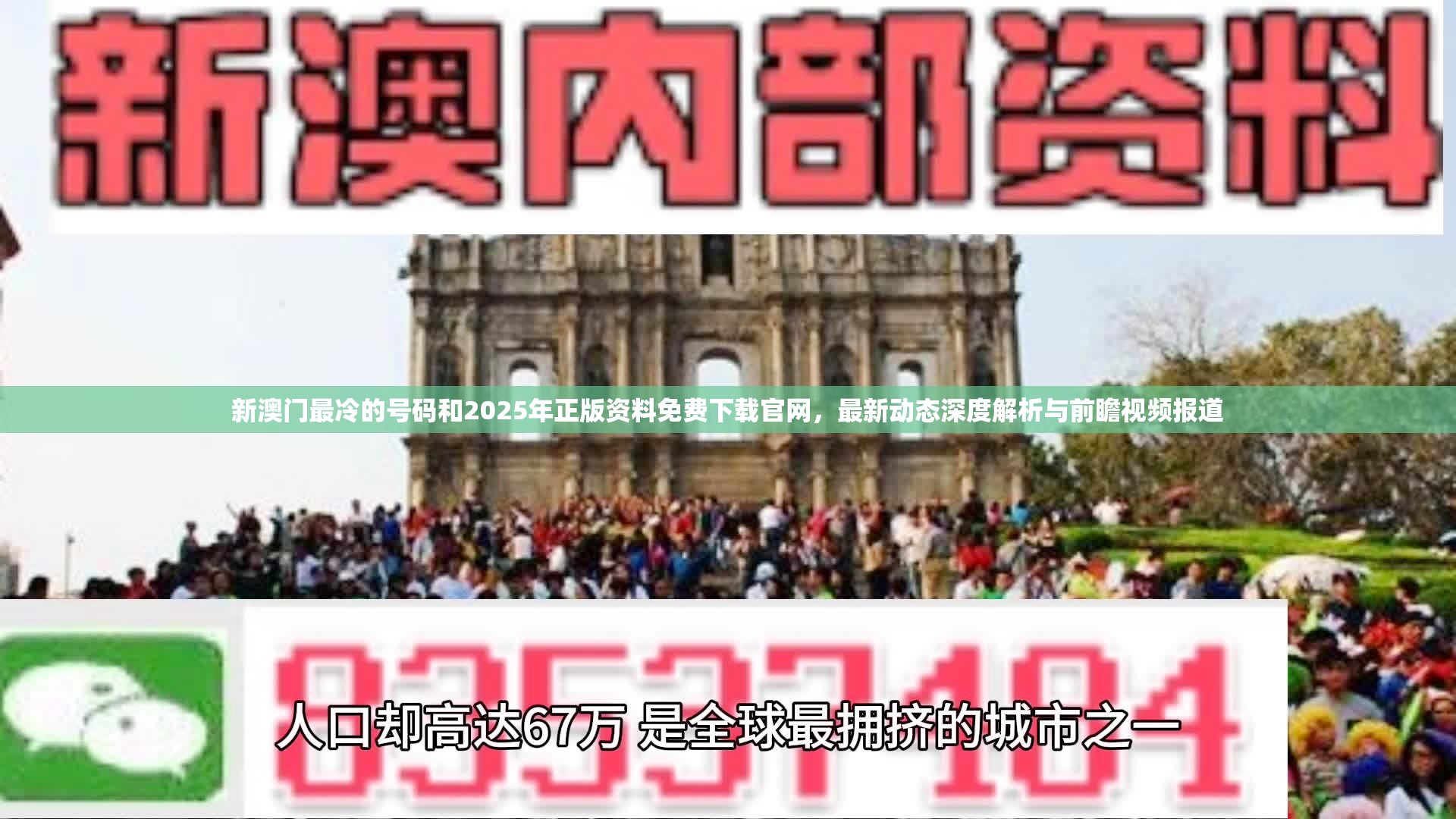 新澳门最冷的号码和2025年正版资料免费下载官网，最新动态深度解析与前瞻视频报道