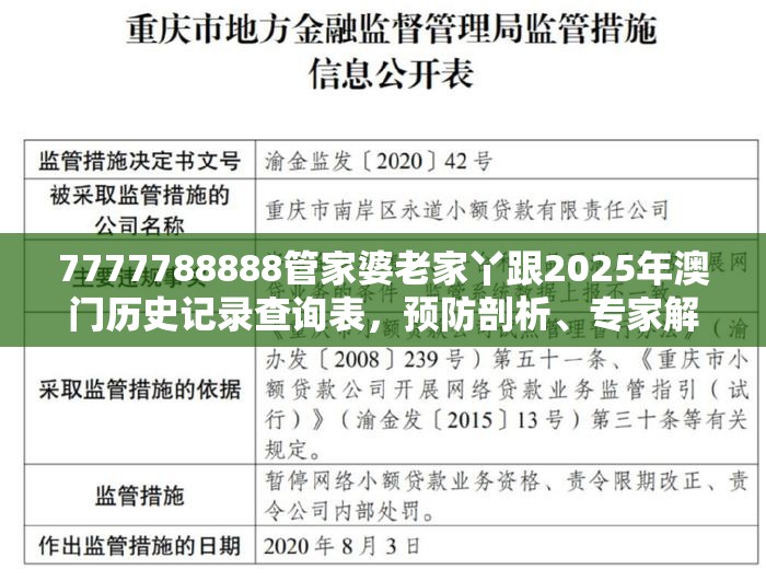7777788888管家婆老家丫跟2025年澳门历史记录查询表，预防剖析、专家解读解释与落实,警惕诱导性陷阱