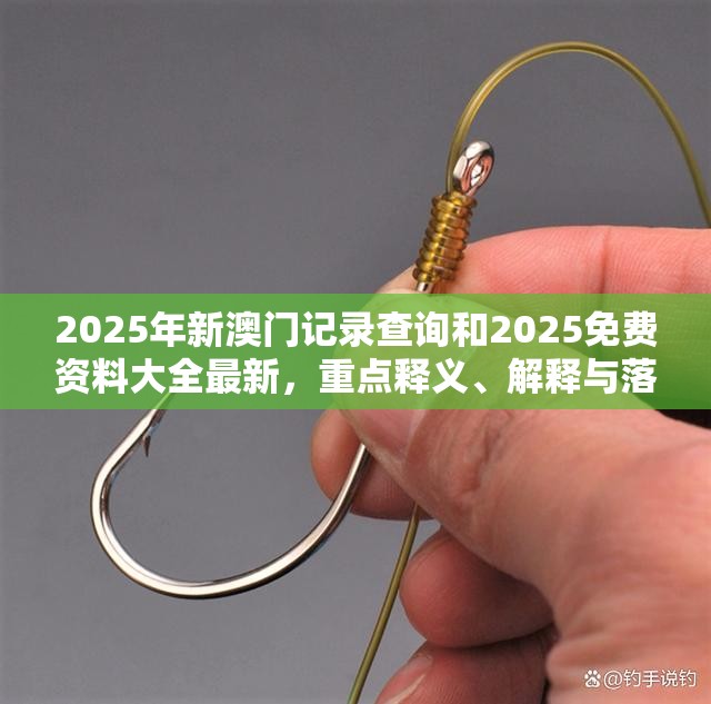 2025年新澳门记录查询和2025免费资料大全最新，重点释义、解释与落实,警惕不实的钓鱼钩